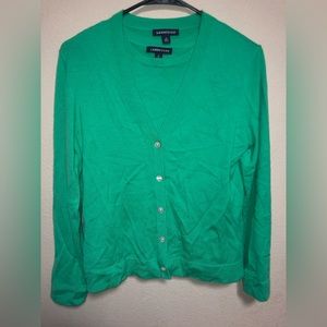 Green Sweater Tank Top and Green Knit Cardigan